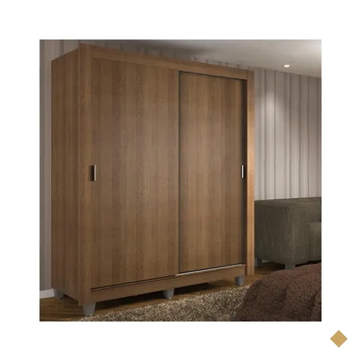 Guarda-Roupa Solteiro Madesa Dallas 2 Portas de Correr 2 Gavetas com Pés