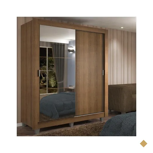 Guarda-Roupa Solteiro Madesa Dallas 2 Portas de Correr com Espelho 2 Gavetas…
