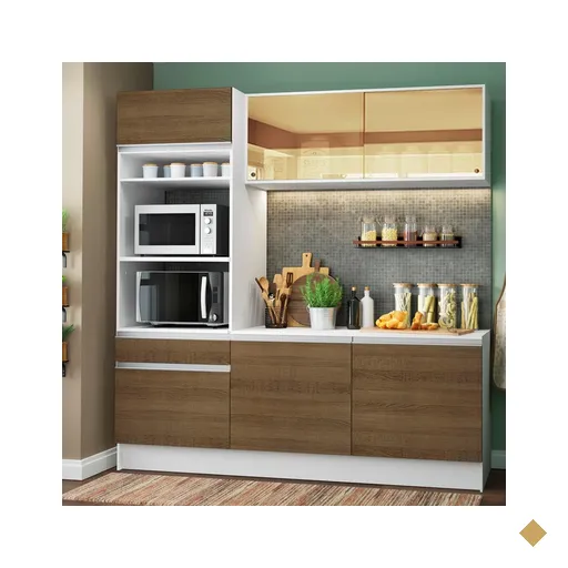 Cozinha Compacta Madesa Diamante com Balcão, Tampo, Armário