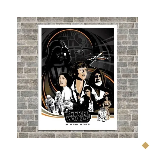 Quadro Decorativo Poster Star Wars 90x60cm