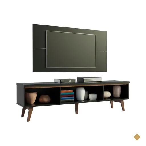 Rack Madesa Reims e Painel para TV até 55 Polegadas 3 Portas