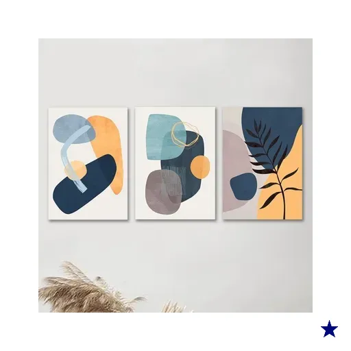 Kit 3 Placas Decorativas Abstrato Minimalista 20x30