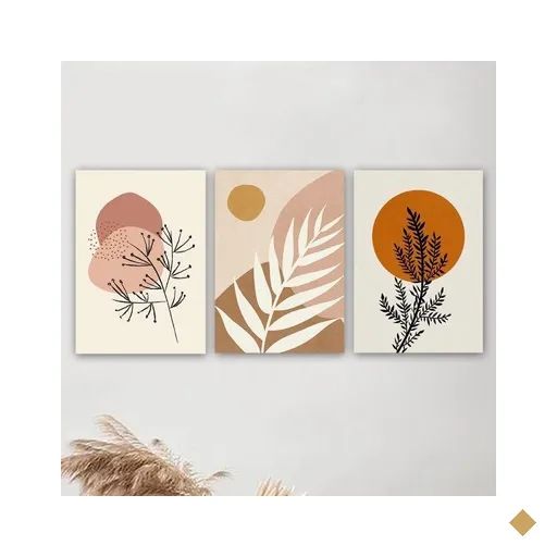 Kit 3 Placas Decorativas Boho Minimalista 20x30