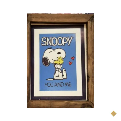 Quadro Decorativo Snoopy em Madeira de Pinus