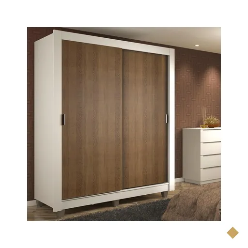 Guarda-Roupa de Solteiro Madesa Dallas, 02 Portas de Correr e 02 Gavetas com…