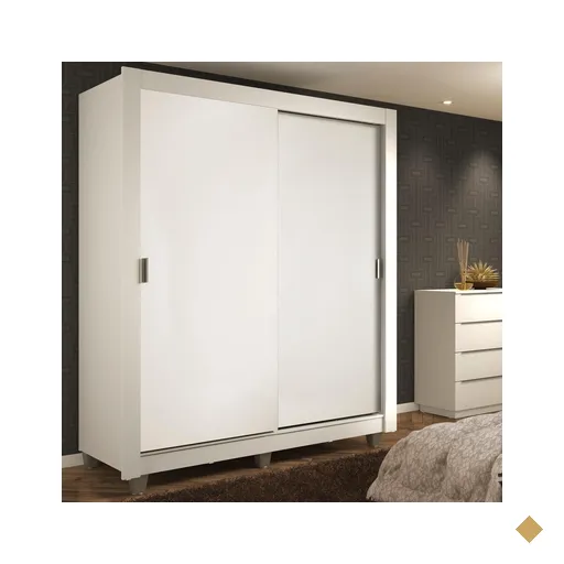 Guarda-Roupa, Solteiro Madesa Dallas, 2 Portas de Correr e 2 Gavetas com Pés