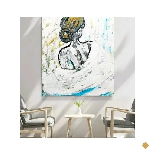 Quadro Abstrato Original Pintado A Mão Mulher