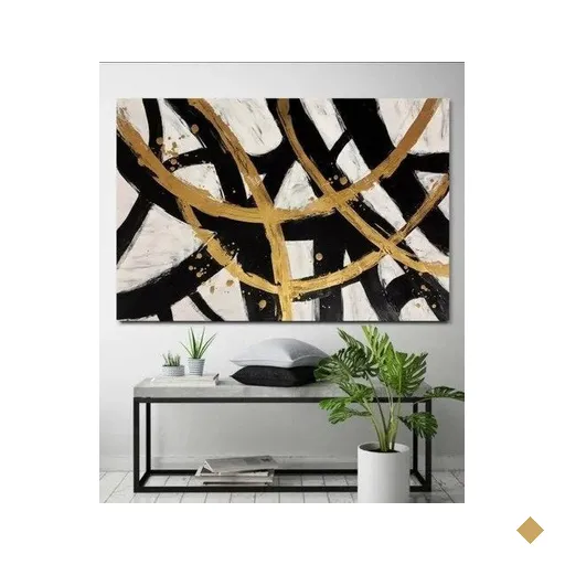 Quadro Para Sala Abstrato Pintado A Mão