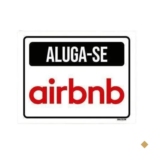 Placa Sinalização - Aluga-se Airbnb 36x46