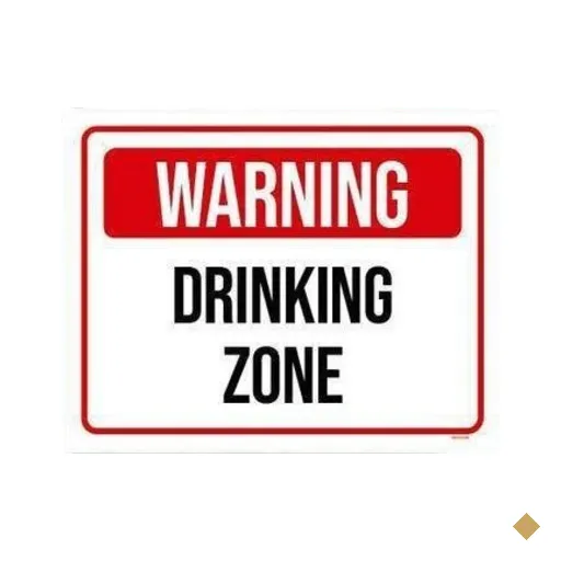 Kit 10 Placas Decorativa - Warning Drinking Zone