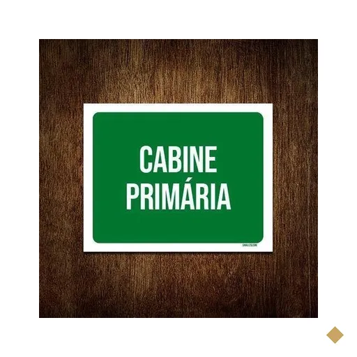 Kit 5 Placas Sinalização Ambiente Cabine Primária