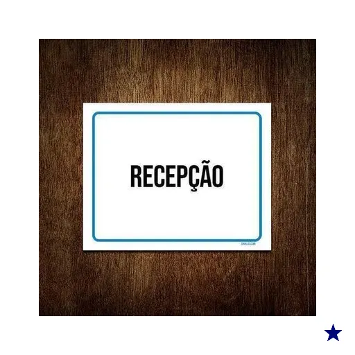 Kit 3 Placas Ambiente Sinalização Setor Recepção