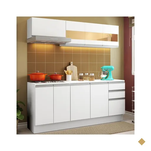 Cozinha Compacta 100% MDF Madesa Smart 180 cm Modulada Com Balcão e Tampo -…