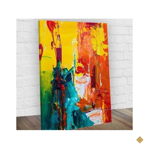 Quadro Decorativo Abstrato Colorido Midia Poparte 60x80