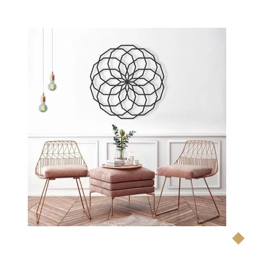 Quadro Decorativo Escultura De Parede Em Metal Decagon
