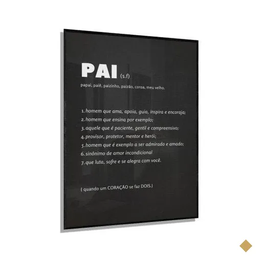 Quadro A3 - 43x33 cm - Pai Significado