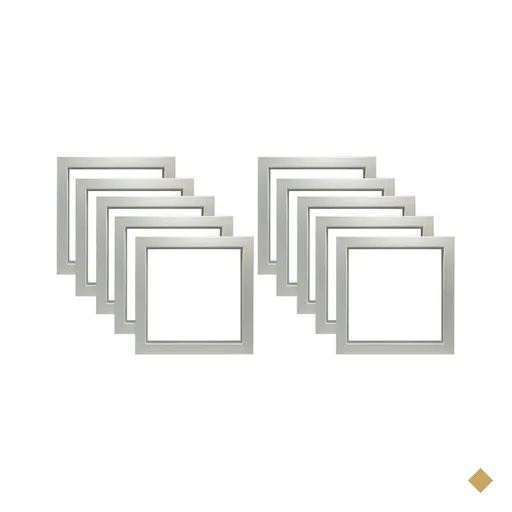 Quadro Moldura Caixa Alta Com Vidro/ 10 Unidades Brancas