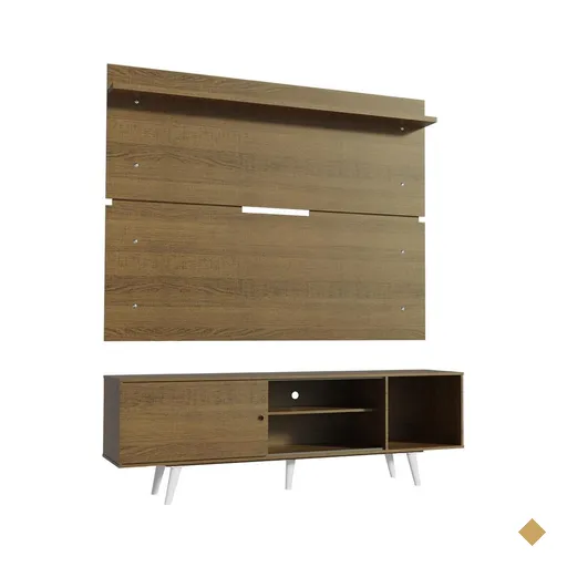 Rack Madesa Dubai e Painel para TV até 65 Polegadas com Pés