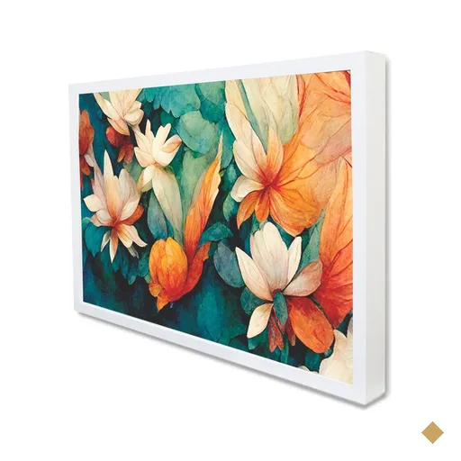 Quadro Decorativo Caixa Alta com Vidro Floral Primavera  TaColado Moldura…