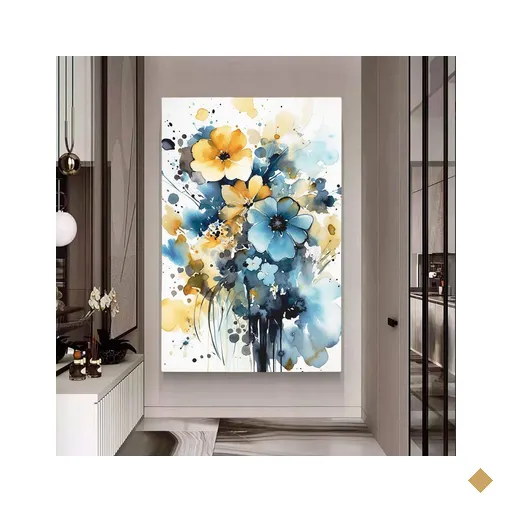 Quadro Decorativo Floral Luxo Flores Tons Pasteis em Tela Canvas Tacolado