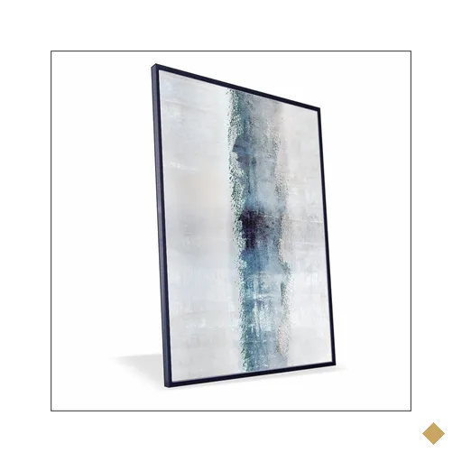 Quadro Abstrato Azul Canvas sem Vidro