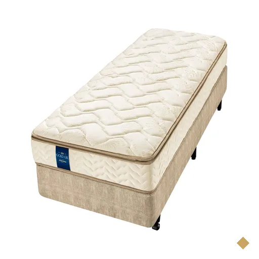 Conjunto Box Solteiro Molas Ensacadas Americanflex Gold Gel 100x200x64cm
