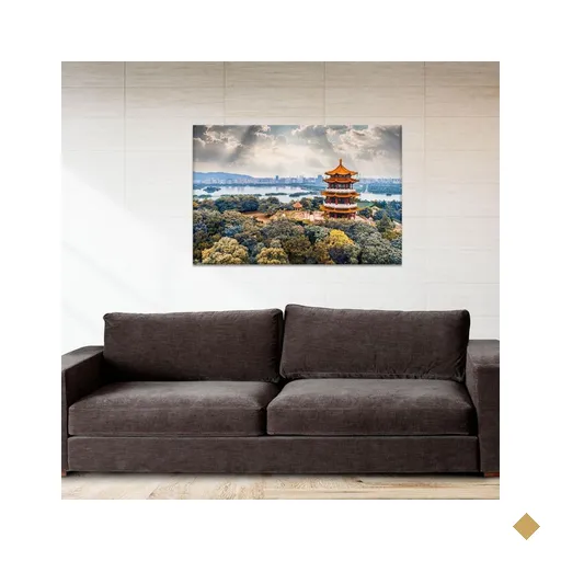 Tela Decorativa em Tecido Canvas Cidade Japonesa Impressão UV HD-60x90