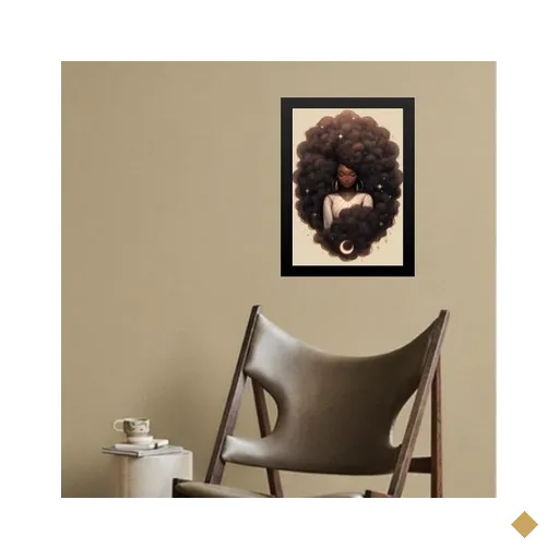 Quadro Meu Black Power Dos Sonhos 33x24cm - com Vidro:madeira Branca