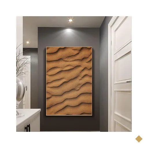 Quadro Areia Deserto - Tela Única Decor Arte RJ 200 x 120 cm Branca