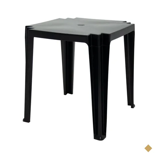 Mesa Tramontina Tambau 68 x 68 x 72 cm em Polipropileno Preto