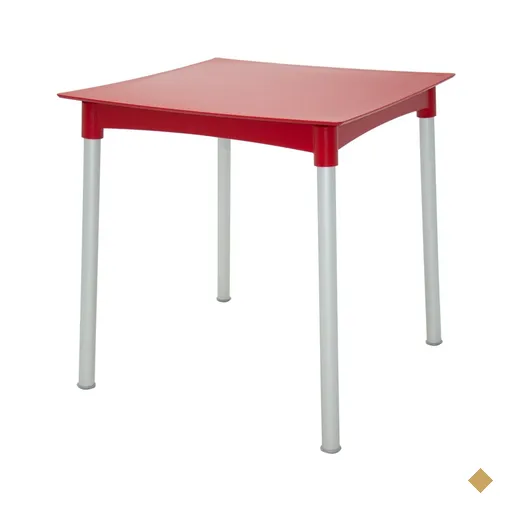 Mesa Tramontina Diana Vermelha 70 x 70 cm  em Polipropileno com Pernas de…