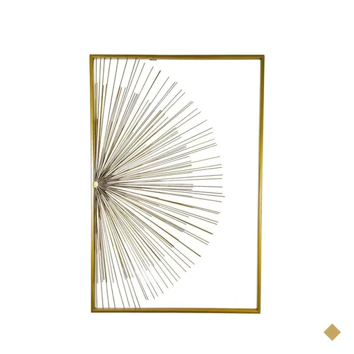 Quadro Escultura em Metal Dourado Light 90 cm