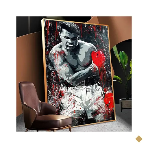 Quadro Mike Tyson Boxeador:120x80 cm/BORDA INFINITA