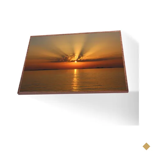 Quadro por do Sol Canvas com Vidro
