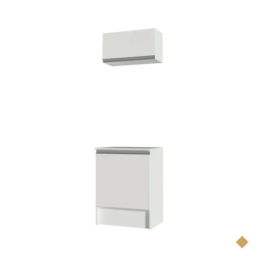 Kit Área de Serviço Madesa Topazio 60 cm com Armário e Balcão