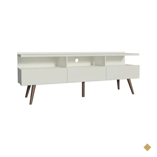 Rack para TV até 65 Polegadas Madesa Madri com Pés de Madeira