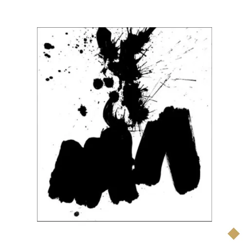 Ink Blot Ii Canaleta 55x60cm Preta