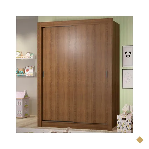 Guarda-Roupa Infantil Madesa Theo 2 Portas de Correr 4 Gavetas - Rustic