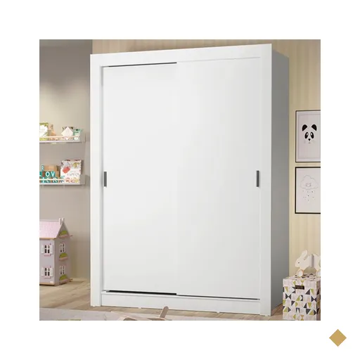 Guarda-Roupa Infantil Madesa Theo 2 Portas de Correr 4 Gavetas - Branco