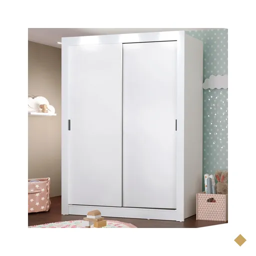 Guarda-Roupa Infantil Madesa Enzo 2 Portas de Correr - Branco