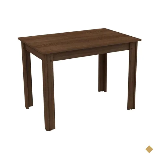 Mesa Madesa Retangular para Escritório com Tampo de Madeira 5258B