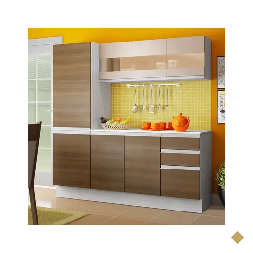 Cozinha Compacta 100% MDF Madesa Smart 170 cm Modulada Com Armário, Balcão e…