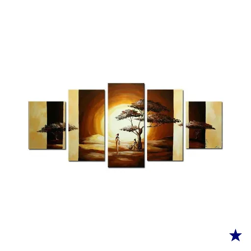 Quadro Decorativo Africano Paisagem 43: 90cm (A) x 200cm (L)