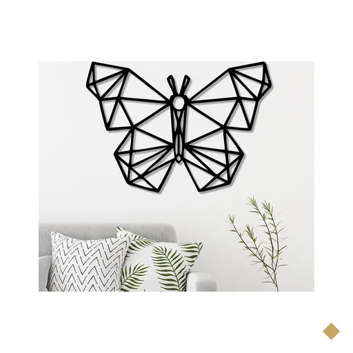 Escultura de Parede em MDF Borboleta Geométrico