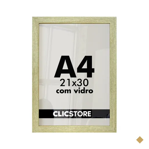 Kit 03 Molduras A4 21x30Cm Com Vidro e Fundo Diplomas Certificado Decoração…