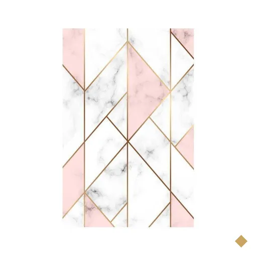 Quadro Painel 1 Peça 60X40 Rosa Dourado I