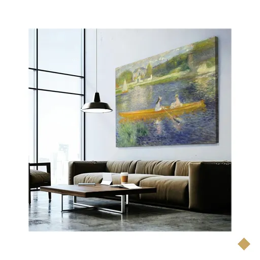 Quadro Logo De Cagnes Pierre Auguste Renoir:90x60 cm/DOURADA
