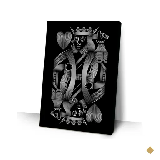 Quadro Canvas Decorativo 60x40cm Cartas De Baralho, Poker 04