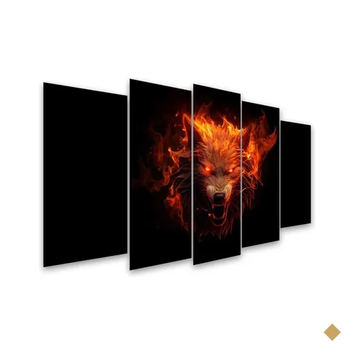 Kit Quadro Decorativo Animais para Sala de Estar 73x39cm A193 - Pallazio