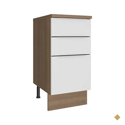 Balcão Madesa Stella 40 cm 3 Gavetas